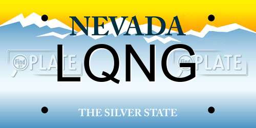 LQNG Nevada License Plate