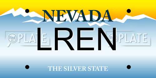 LREN Nevada License Plate