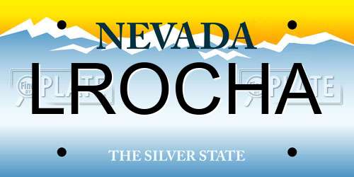 LROCHA Nevada License Plate
