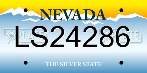 LS24286 Nevada License Plate
