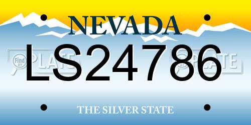 LS24786 Nevada License Plate