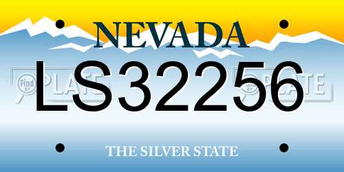 LS32256 Nevada License Plate