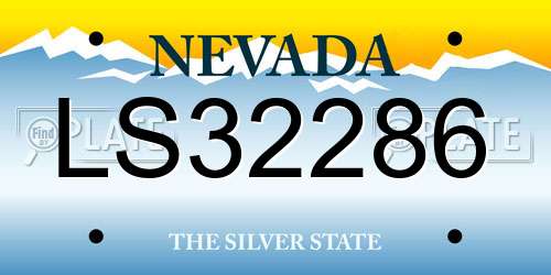 LS32286 Nevada License Plate