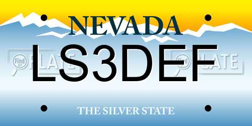 LS3DEF Nevada License Plate