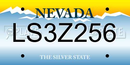 LS3Z256 Nevada License Plate
