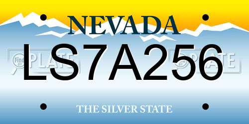 LS7A256 Nevada License Plate