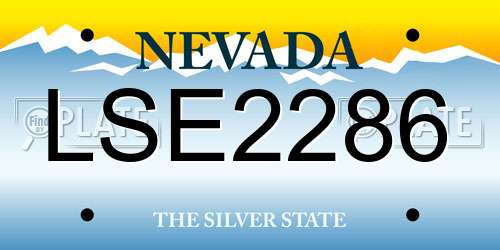 LSE2286 Nevada License Plate