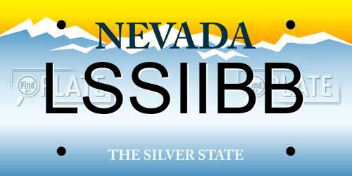 LSSIIBB Nevada License Plate