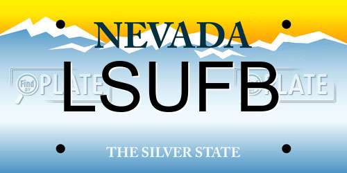 LSUFB Nevada License Plate