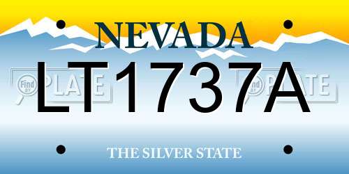 LT1737A Nevada License Plate