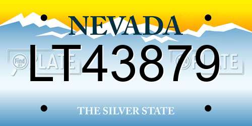 LT43879 Nevada License Plate