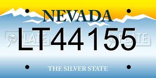 LT44155 Nevada License Plate