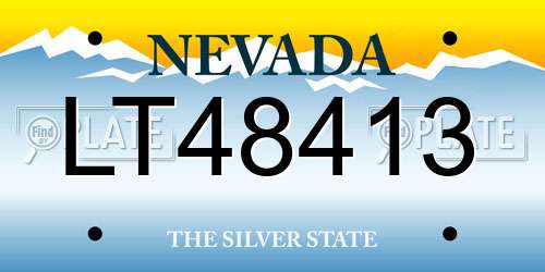 LT48413 Nevada License Plate