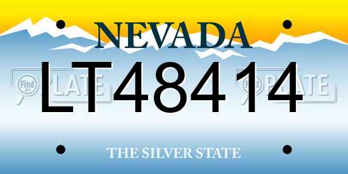 LT48414 Nevada License Plate