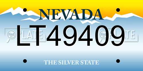 LT49409 Nevada License Plate