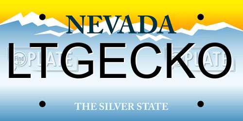LTGECKO Nevada License Plate