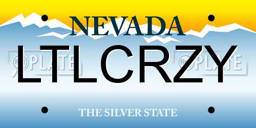 LTLCRZY Nevada License Plate