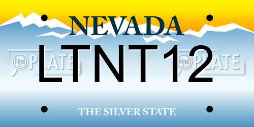 LTNT12 Nevada License Plate