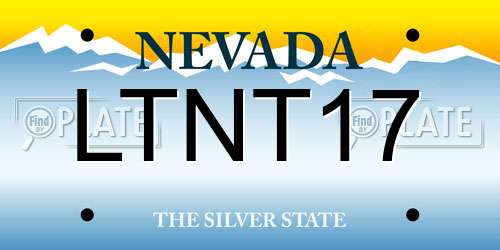 LTNT17 Nevada License Plate