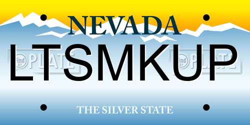 LTSMKUP Nevada License Plate