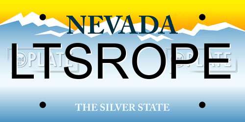 LTSROPE Nevada License Plate