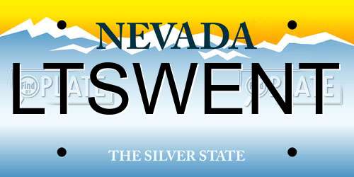 LTSWENT Nevada License Plate