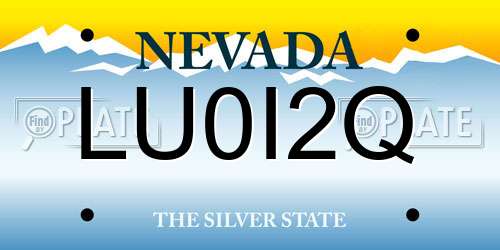 LU0I2Q Nevada License Plate