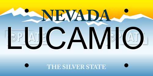 LUCAMIO Nevada License Plate