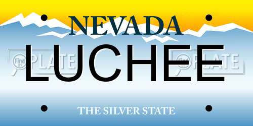 LUCHEE Nevada License Plate