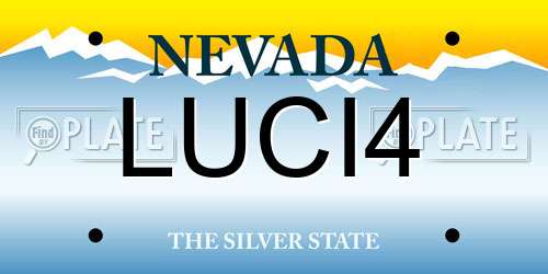 LUCI4 Nevada License Plate