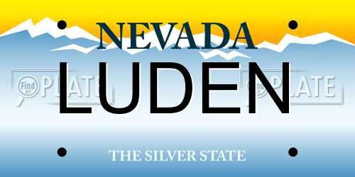 LUDEN Nevada License Plate