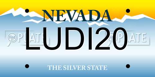 LUDI20 Nevada License Plate