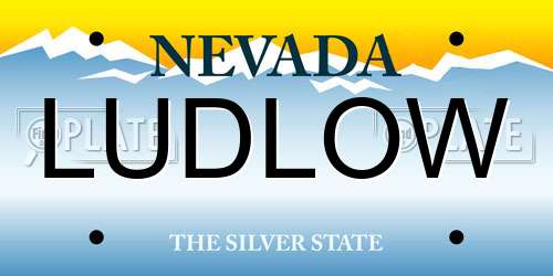 LUDLOW Nevada License Plate