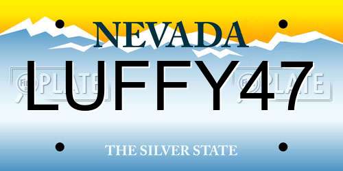 LUFFY47 Nevada License Plate