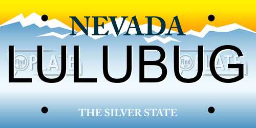 LULUBUG Nevada License Plate