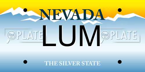 LUM Nevada License Plate