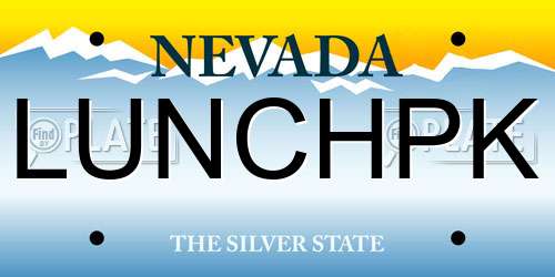 LUNCHPK Nevada License Plate