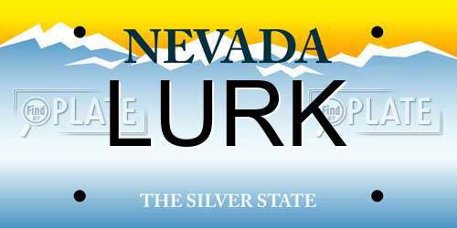 LURK Nevada License Plate