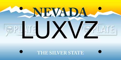 LUXVZ Nevada License Plate