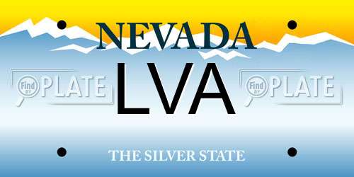 LVA Nevada License Plate