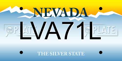 LVA71L Nevada License Plate