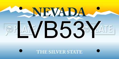 LVB53Y Nevada License Plate