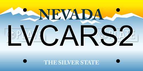 LVCARS2 Nevada License Plate