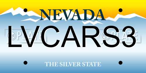 LVCARS3 Nevada License Plate
