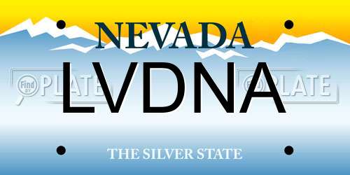 LVDNA Nevada License Plate