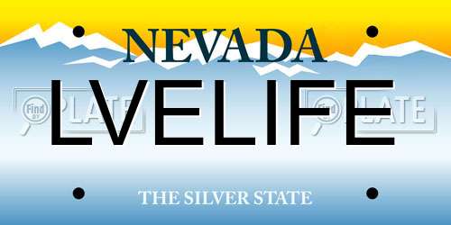 LVELIFE Nevada License Plate