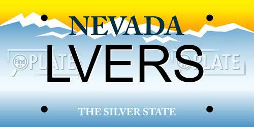 LVERS Nevada License Plate