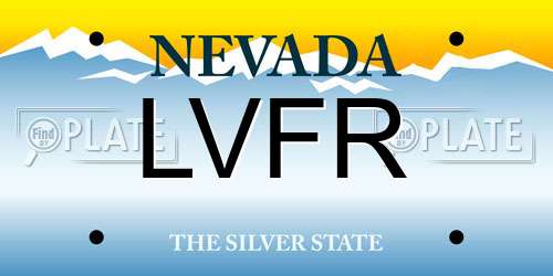 LVFR Nevada License Plate