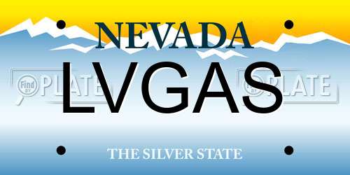 LVGAS Nevada License Plate