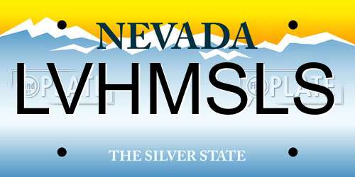 LVHMSLS Nevada License Plate